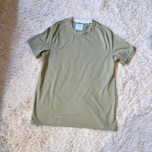 Men’s Sage Green Boho Goblin Core Hipster Classic Earthy Textured Crewneck Tee